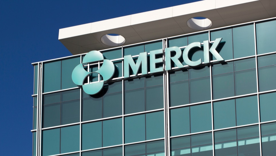 merck logo on top of a building
