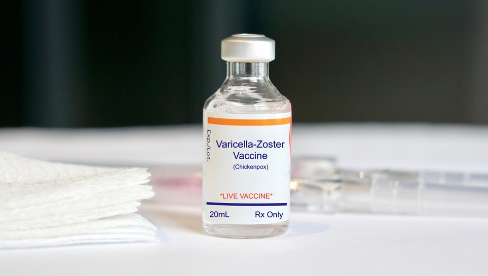a varicella zoster vaccine bottle