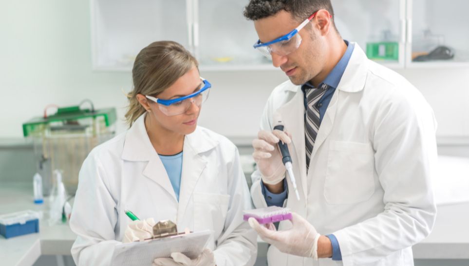 doctors at laboratory doing medical research