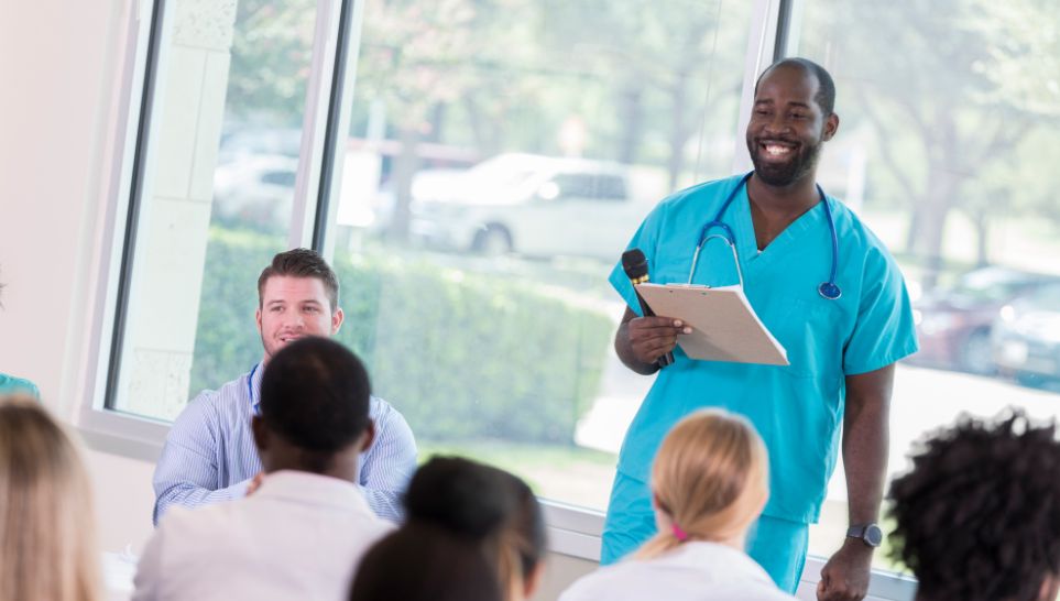 healthcare professional sharing awareness about vaccines